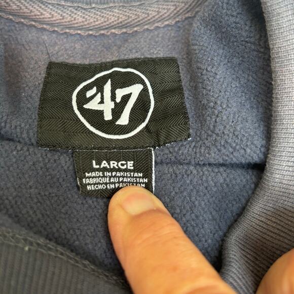 47 Brand Men's Grey Dallas Cowboys Crew Neck Graphic Pullover Sweatshirt Size L - Picture 3 of 5